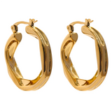 316l Stainless Steel Round Hoop Earrings Minimalist Jewelry Women Gift