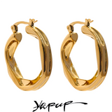 316l Stainless Steel Round Hoop Earrings Minimalist Jewelry Women Gift