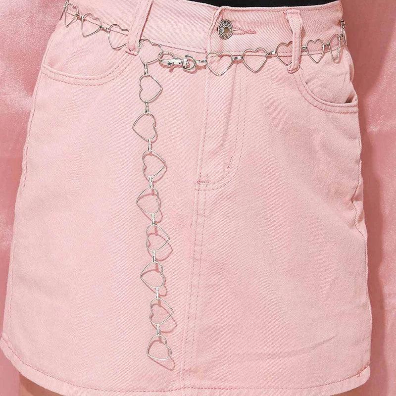 Metal Waist Belt for Women Hip Hop Punk Girl Jewelry
