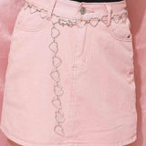 Metal Waist Belt for Women Hip Hop Punk Girl Jewelry