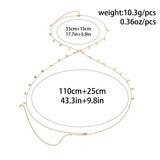 Sexy Rhinestone Tassel Body Chain Necklace for Women Y2K Accessories