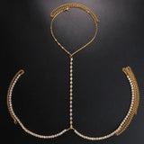 Rhinestone Chest Chain Bikini Harness Jewelry