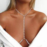 Rhinestone Chest Chain Bikini Harness Jewelry