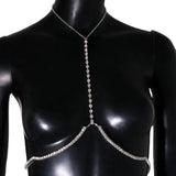 Rhinestone Chest Chain Bikini Harness Jewelry