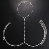 Rhinestone Chest Chain Bikini Harness Jewelry