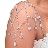 Stonefans Rhinestone Mesh Pendant Shoulder Strap Women Jewelry