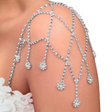 Stonefans Rhinestone Mesh Pendant Shoulder Strap Women Jewelry