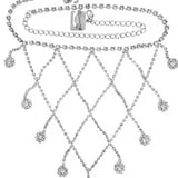 Stonefans Rhinestone Mesh Pendant Shoulder Strap Women Jewelry