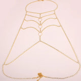 StoneFans Bling Rhinestone Body Chain Bra Harness Lingerie Jewellery