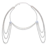 Stonefans Folwer Shoulder Chain Wedding Necklace Jewelry