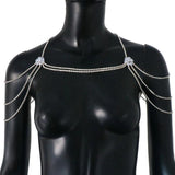 Stonefans Folwer Shoulder Chain Wedding Necklace Jewelry