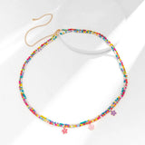 Double Layer Rice Bead Woven Belt Body Chain for Women