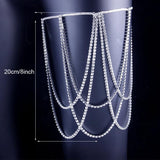 Sexy Glitter Rhinestone Leg Chain Multi-layer Metal Body Chain