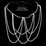 Sexy Glitter Rhinestone Leg Chain Multi-layer Metal Body Chain