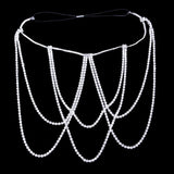 Sexy Glitter Rhinestone Leg Chain Multi-layer Metal Body Chain