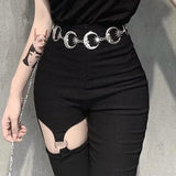 Gothic Metal Sun Moon Belt For Women Boho High Waist Chain Jewelry