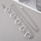 Gothic Metal Sun Moon Belt For Women Boho High Waist Chain Jewelry