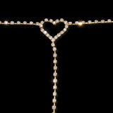 Bohemian Rhinestone Thigh Chain Heart Leg Chain