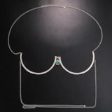 Sexy Gem Pendant Rhinestone Body Chain