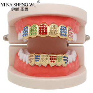 Crystal Zircon Teeth Grillz Hip Hop Dental Grills