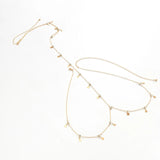 Boho Round Sequin Tassel Body Chain Necklace Bikinis Rhinestone Jewelry