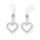2pcs Heart Nipple Chain Clip Crystal Body Jewelry