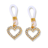 2pcs Heart Nipple Chain Clip Crystal Body Jewelry