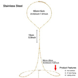 Stainless Steel Beads Chain Waist Body Chain For Women