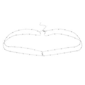 MinaMaMa Stainless Steel Crystal Waist Chain for Women