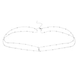 MinaMaMa Stainless Steel Crystal Waist Chain for Women