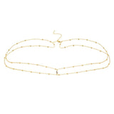 MinaMaMa Stainless Steel Crystal Waist Chain for Women