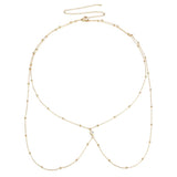 MinaMaMa Stainless Steel Crystal Waist Chain for Women
