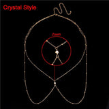 MinaMaMa Stainless Steel Crystal Waist Chain for Women