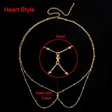 MinaMaMa Stainless Steel Crystal Waist Chain for Women