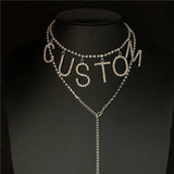 Custom Rhinestone Letter Waist Chain Belt for Women