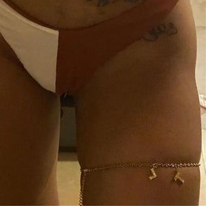 Metal Custom Letter Garter Leg Thigh Chain Body Jewelry for Women