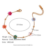 Y2K Colorful Flower Charm Jewelry Set