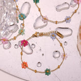Y2K Colorful Flower Charm Jewelry Set