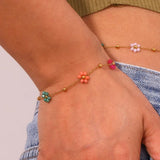 Y2K Colorful Flower Charm Jewelry Set