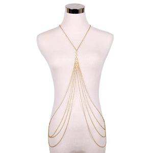 Body Chain Women Metal Belly Jewelry Bikini Waist Harness Beach Summer Accessori