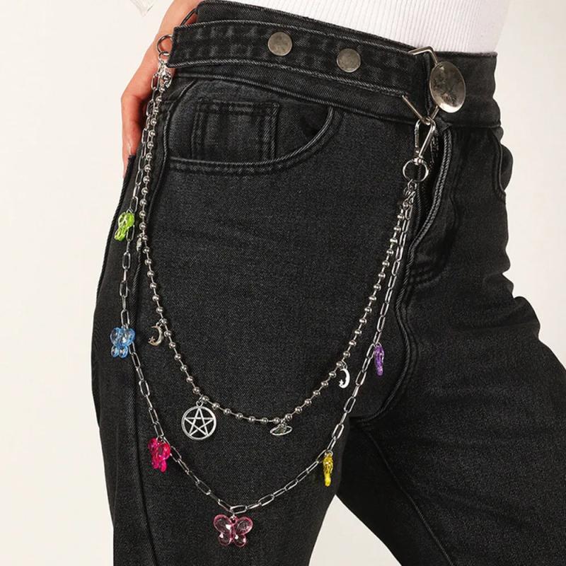 Colorful Bear Belly Chain Hipster Art Jewelry