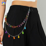 Colorful Bear Belly Chain Hipster Art Jewelry