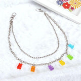 Colorful Bear Belly Chain Hipster Art Jewelry