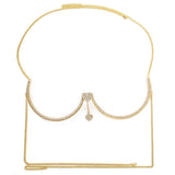 Heart Chest Bracket Jewellery Bra Chain for Women Body Crystal Bikini