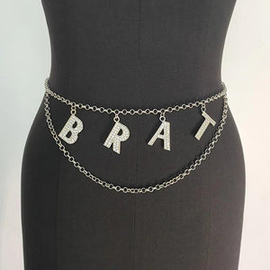 Y2K Crystal Tennis Body Chain for Women