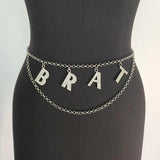 Y2K Crystal Tennis Body Chain for Women