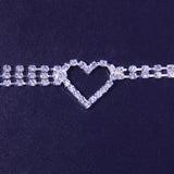 Rhinestone Heart Waist Chain Belt Women Body Chain