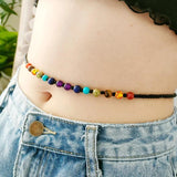 Natural Stone Chakra Waist Beads for Women Sexy Belly Chain Necklace