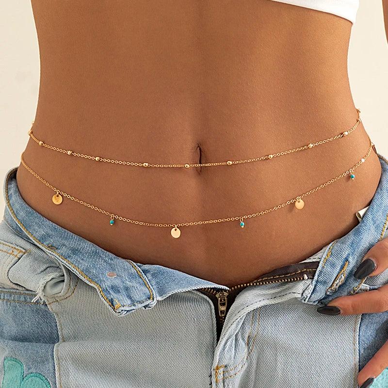 Boho Geometric Sequins Belly Chain - Body Chain Jewelry