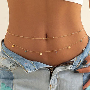 Boho Geometric Sequins Belly Chain - Body Chain Jewelry